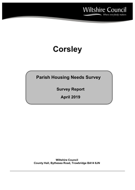 Corsley Parish Survey Report