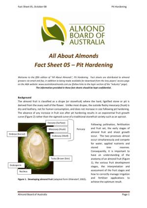 All About Almonds Fact Sheet 05 – Pit Hardening