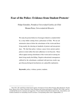 Fear of the Police: Evidence from Student Protests*