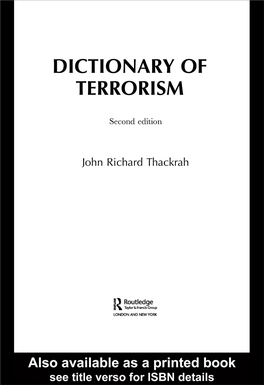 Dictionary of Terrorism