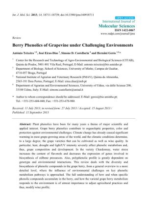 Berry Phenolics of Grapevine Under Challenging Environments