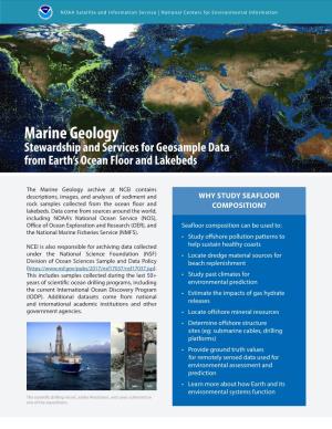 NCEI's Marine Geology