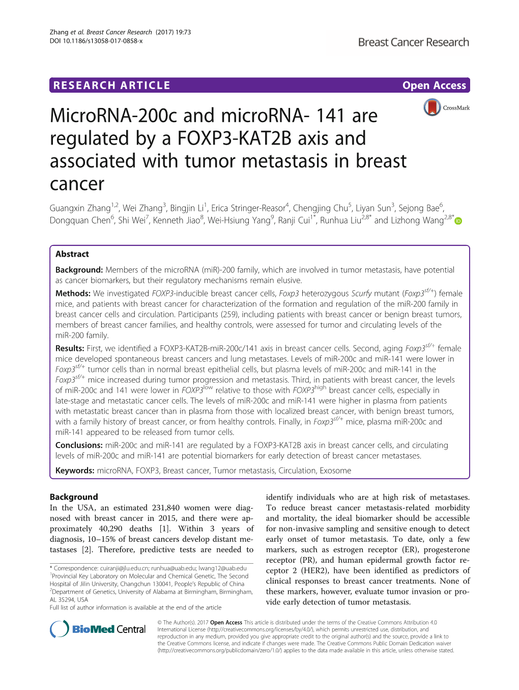 141 Are Regulated by a FOXP3-KAT2B Axis and Associated