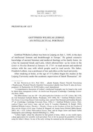 Gottfried Wilhelm Leibniz: an Intellectual Portrait