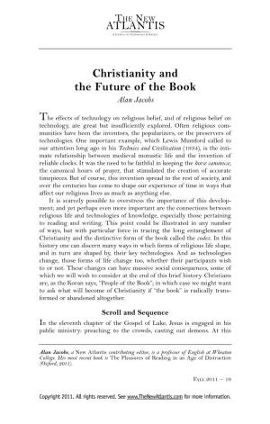 Christianity and the Future of the Book Alan Jacobs