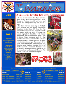 Scoop JAN a Successful Toys for Tots Drive Accomplished