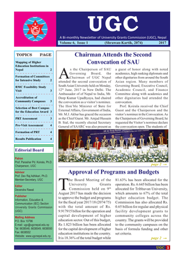 UGC Newsletter, Vol 6, Issue 1.Pdf