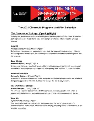 Cineyouth 2021 Film Selection