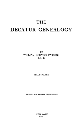 Decatur Genealogy