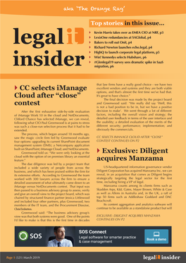 CC Selects Imanage Cloud After