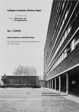 Cologne Economic History Paper No. 1 (2009) 5