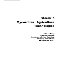 Mycorrhiza Agriculture Technologies