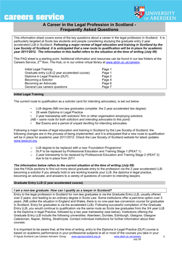 Career in Scots Law Faqs Final 09 Aberdeen Version