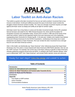 Labor Toolkit on Anti-Asian Racism
