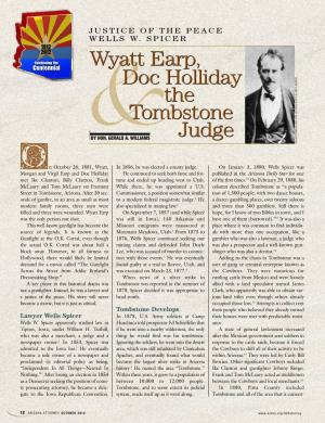 Wyatt Earp, Doc Holliday the Tombstone Judge