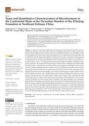 Types and Quantitative Characterization of Microfractures in the Continental Shale of the Da’Anzhai Member of the Ziliujing Formation in Northeast Sichuan, China