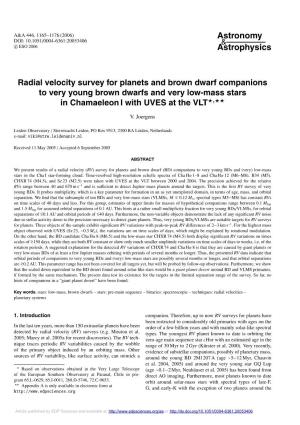 Radial Velocity Survey for Planets and Brown Dwarf Companions to Very Young Brown Dwarfs and Very Low-Mass Stars in Chamaeleon I with UVES at the VLT ,  