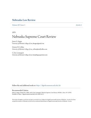 Nebraska Supreme Court Review James S