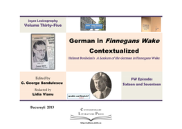 German in Finnegans Wake Contextualized Helmut Bonheim’S a Lexicon of the German in Finnegans Wake