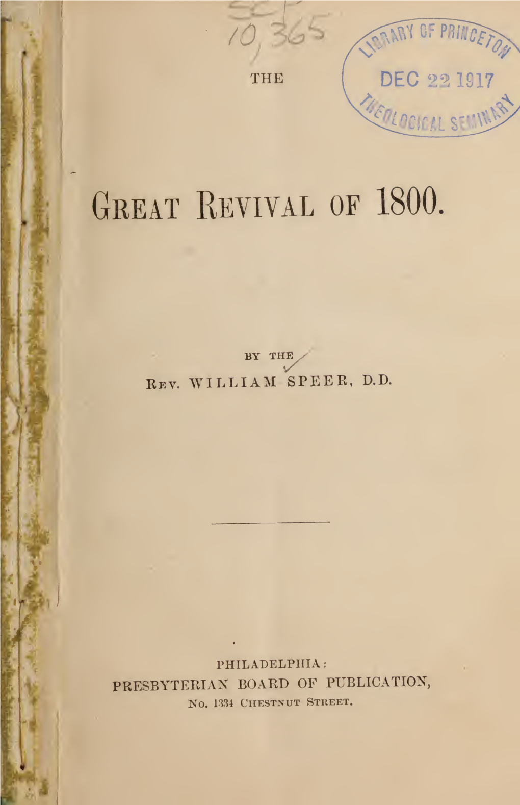 The Great Revival of 1800