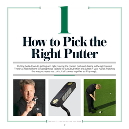 How to Pick the Right Putter