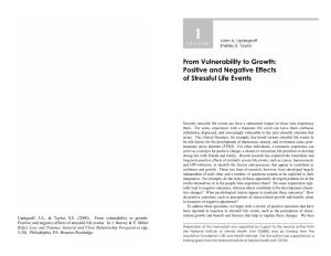 From Vulnerability to Growth: Positive and Negative Effects of Stressful Life Events