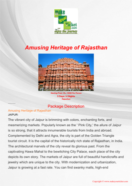 Amusing Heritage of Rajasthan