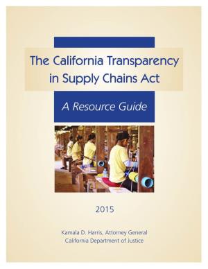The California Transparency in Supply Chains Act
