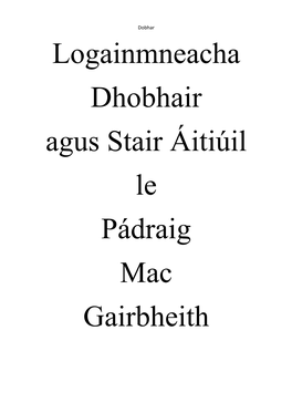 Logainmneacha Dhobhair Agus Stair Áitiúil Le Pádraig Mac Gairbheith