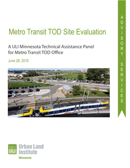 Table of Contents Metro Transit Tod Background……………………….………………………………...3
