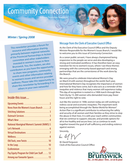 Community Connection Violence Prevention Newsletter