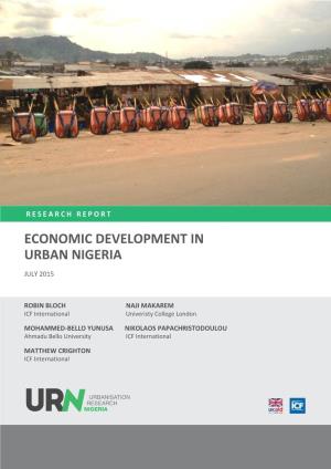 Economic Development in Urban Nigeria