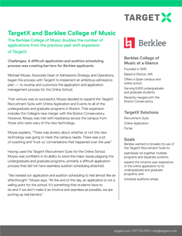 Targetx and Berklee College of Music