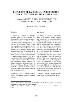 El Puerto De La Habana. Un Recorrido Por Su Historia Militar Hasta 1898