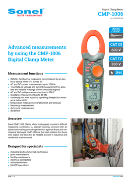 Sonel-CMP-1006-Datasheet.Pdf