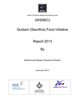 Qurbani (Sacrifice) Food Initiative Report 2013 By