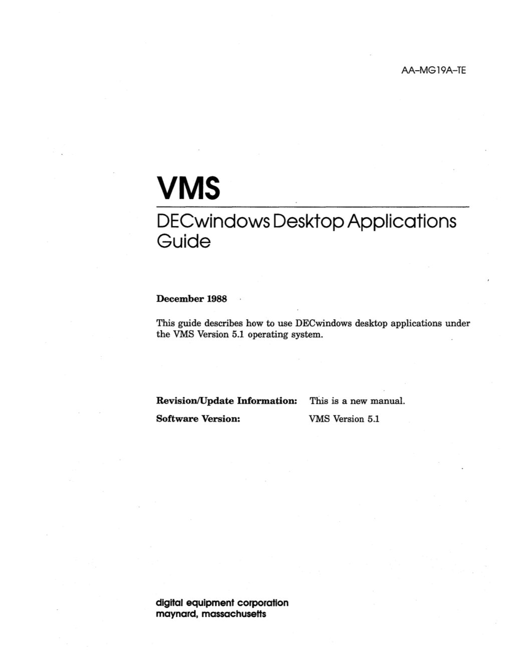 VMS Decwindows Desktop Applications Guide