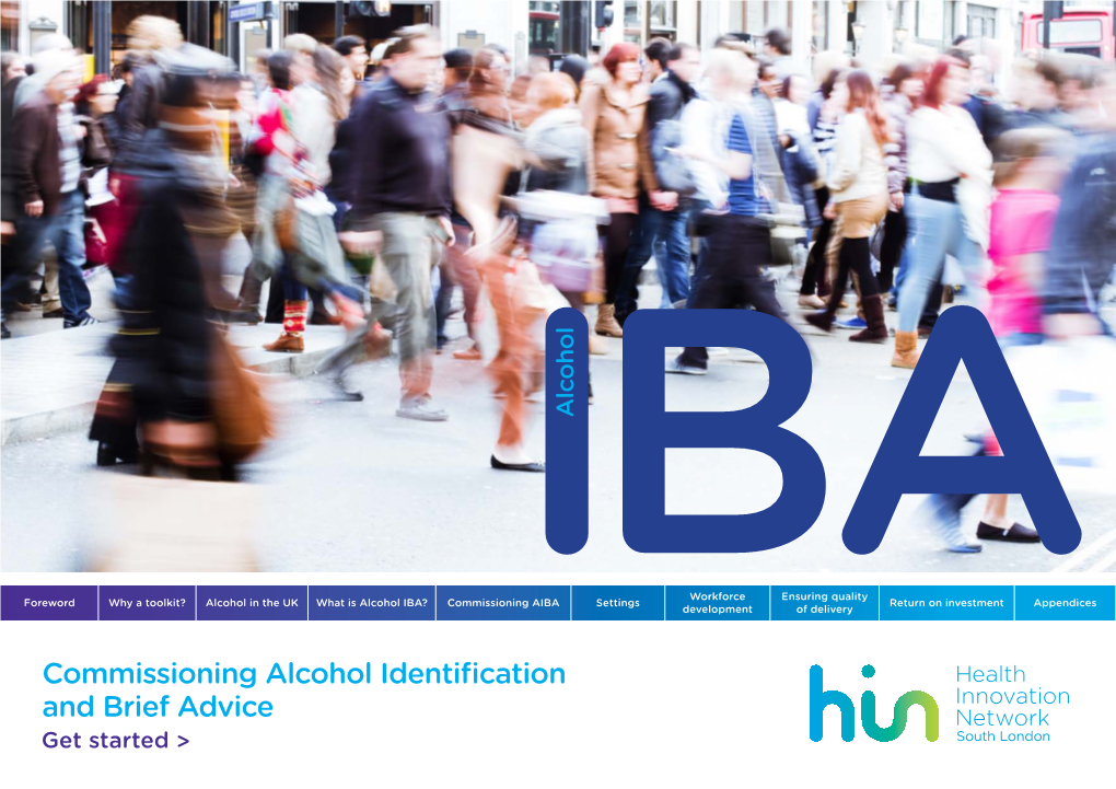 Commissioning Alcohol Identification and Brief Advice Get Started > Contents