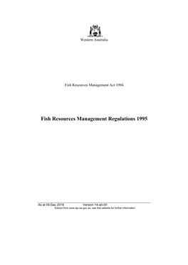 Fish Resources Management Regulations 1995