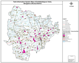 Tank Information System Map of Doddaballapura Taluk, Bengaluru (Rural) District