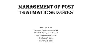 Management of Post Traumatic Seizures