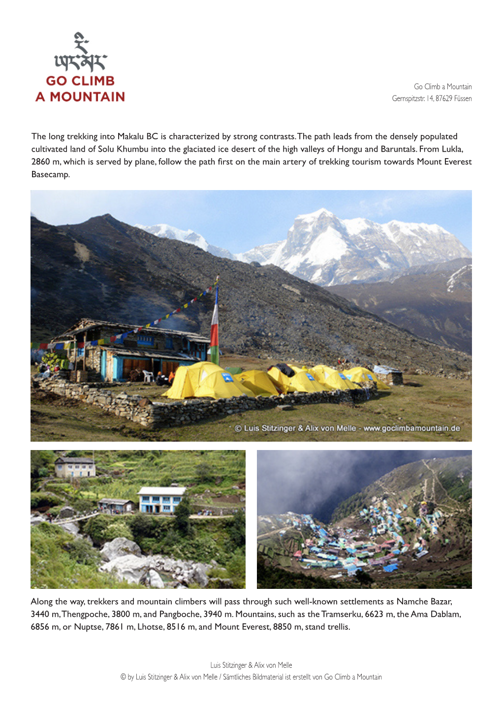 The Long Trekking Into Makalu BC Is Characterized by Strong Contrasts