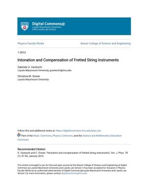 Intonation and Compensation of Fretted String Instruments
