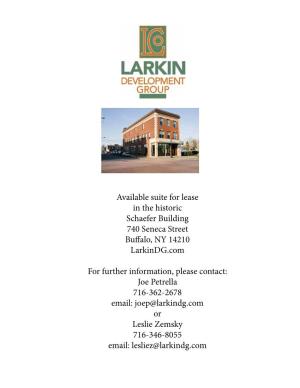 Available Suite for Lease in the Historic Schaefer Building 740 Seneca Street Buffalo, NY 14210 Larkindg.Com