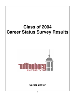 Class of 2004 Career Status Survey Results