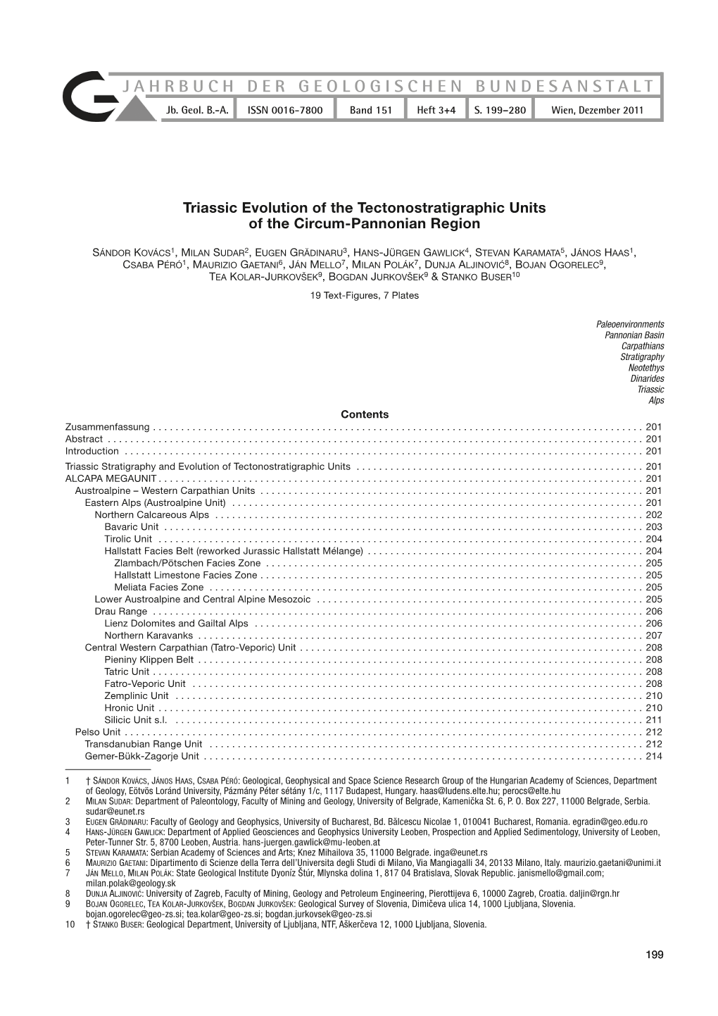 Jahrbuch Der Geologischen Bundesanstalt Jb