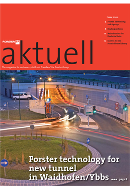 Forster Technology for New Tunnel in Waidhofen/Ybbs ... Page 8 2