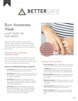 Burn Awareness Week a HOT TOPIC to TALK ABOUT