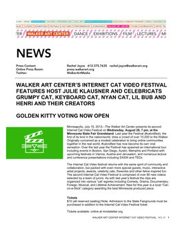 Walker Art Center's Internet Cat Video Festival Features