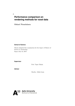 Performance Comparison on Rendering Methods for Voxel Data
